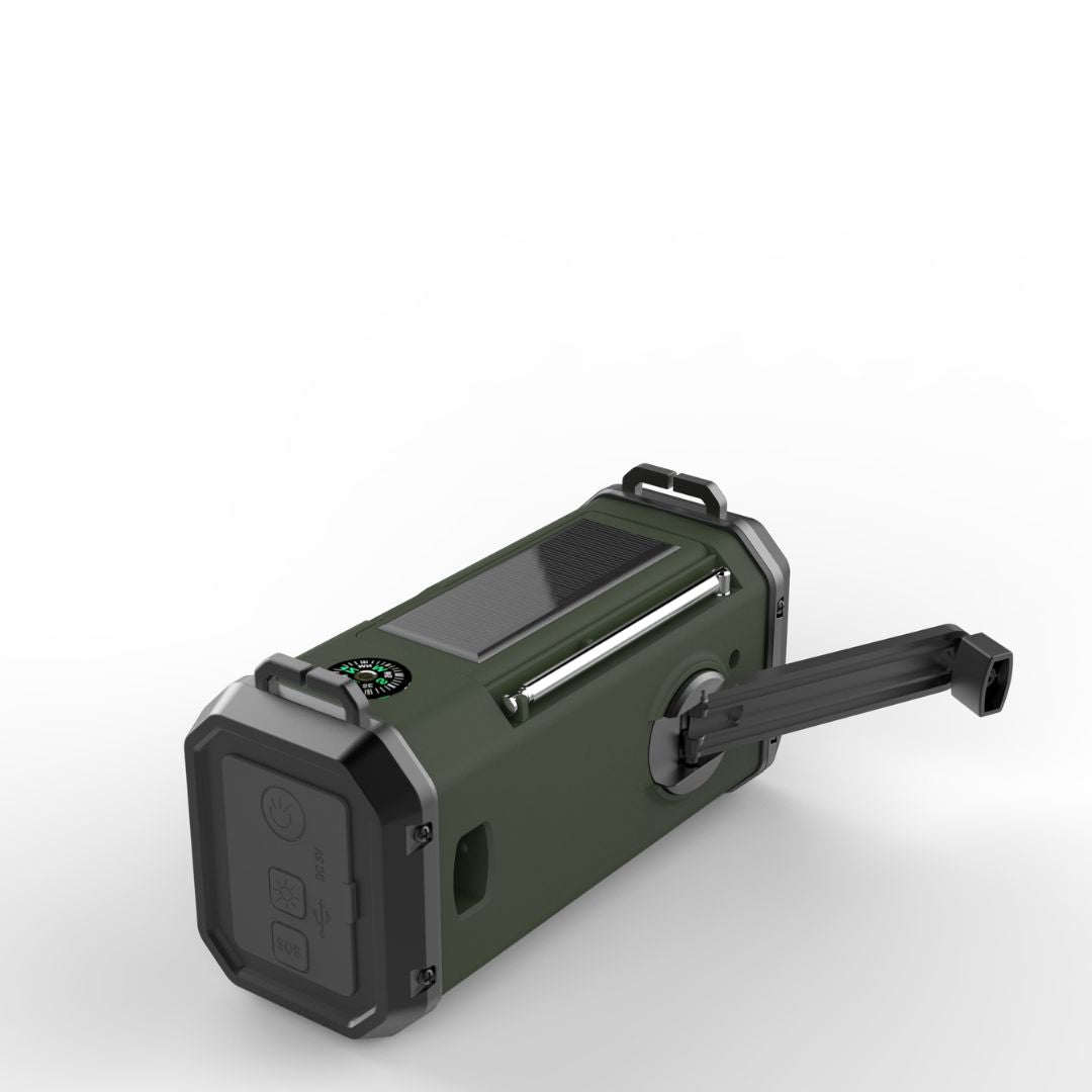 3-i-1 Pro Nødradio | FM Radio, Powerbank og Lommelygte